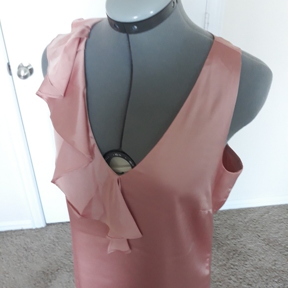 SALE 💖 Lulu's Pink Ruffle Sleeveless Dress S - Picture 3 of 8